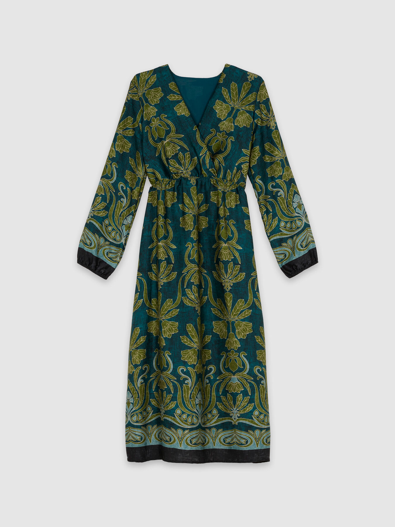 Midi-Kleid aus Satin mit Muster image number 3