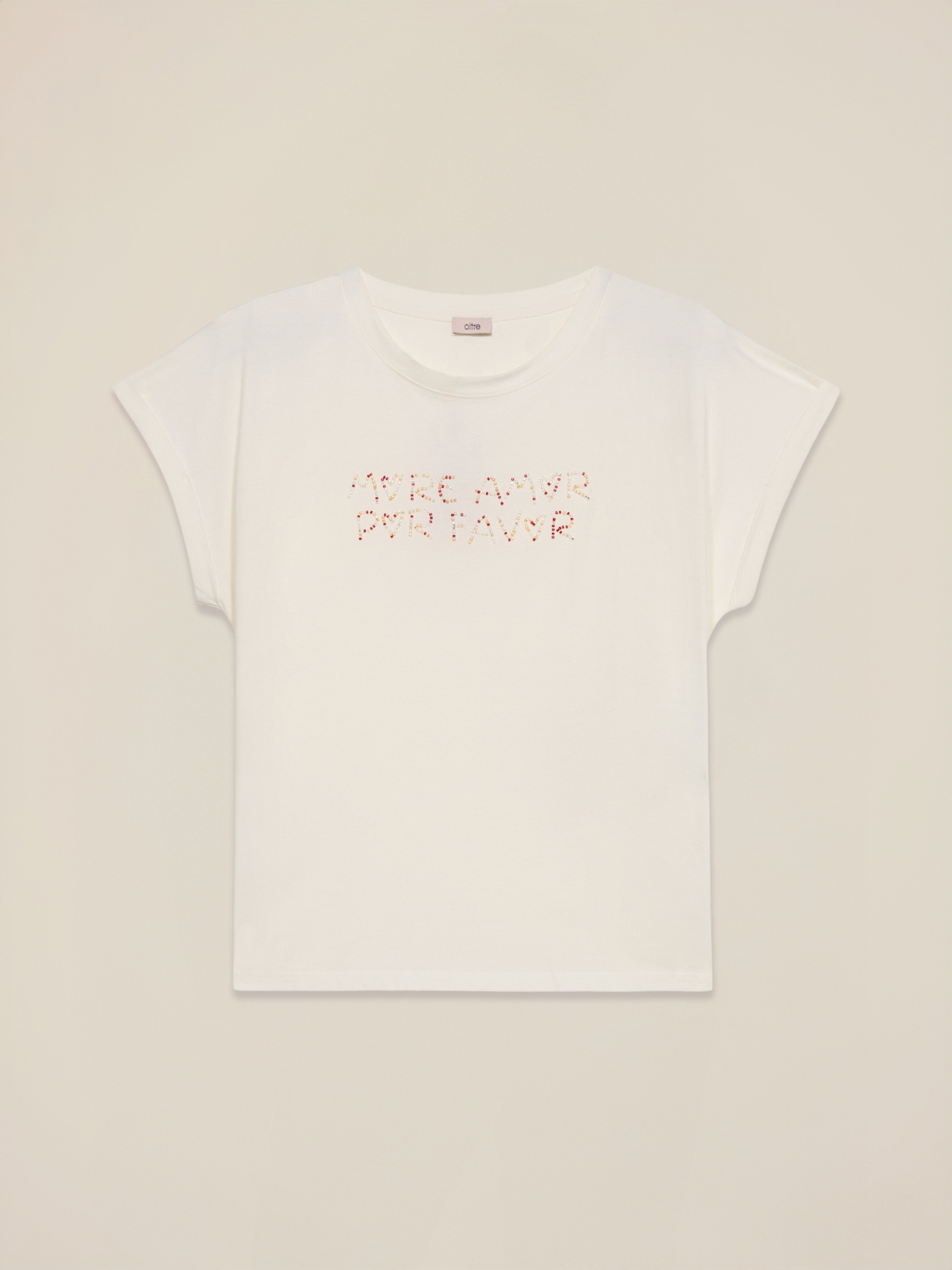 T-shirt con ricamo lettering image number 3
