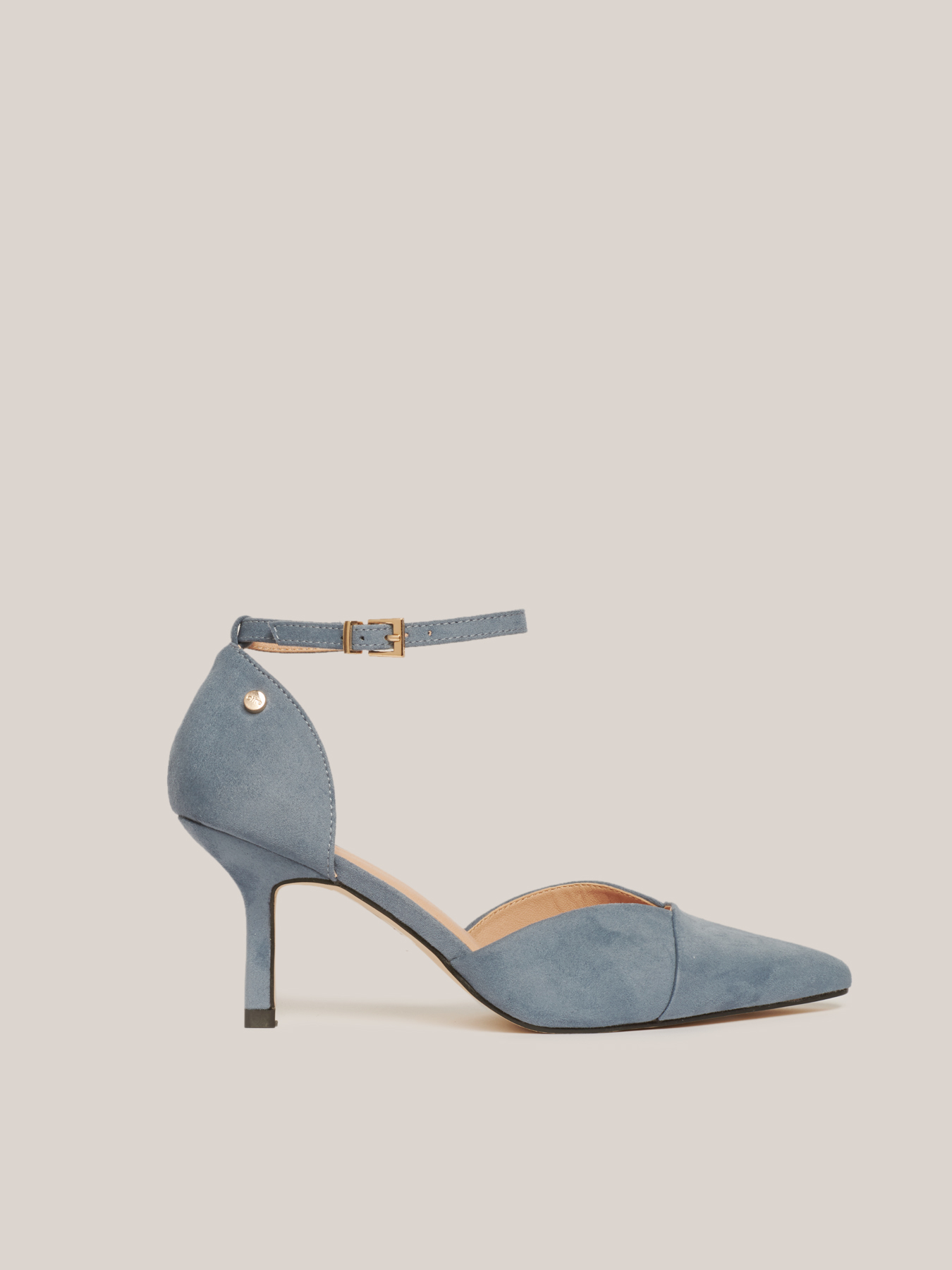 Escarpin effet daim à bride image number 2