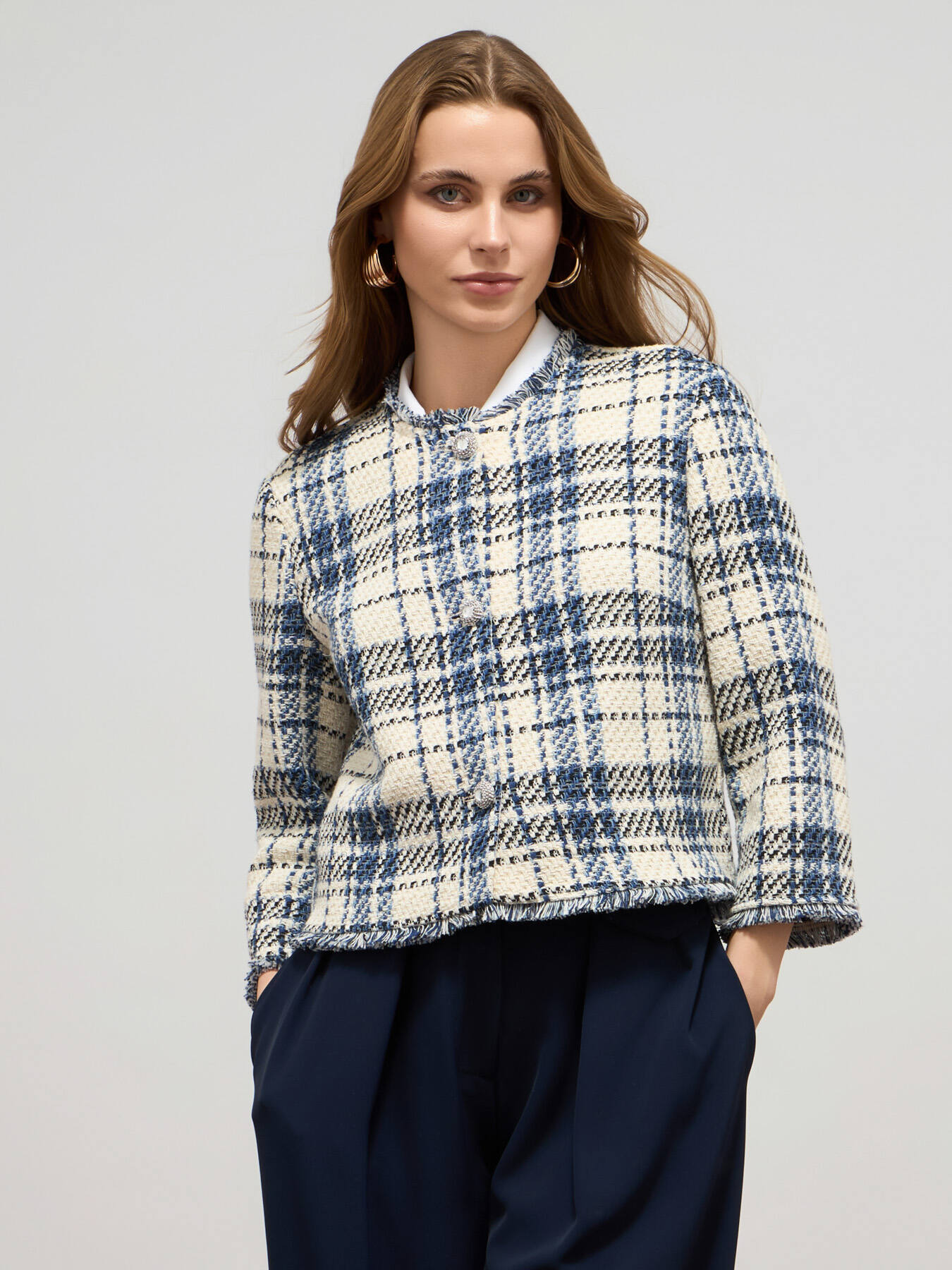 Tweed-Jacke mit Fransen image number 0