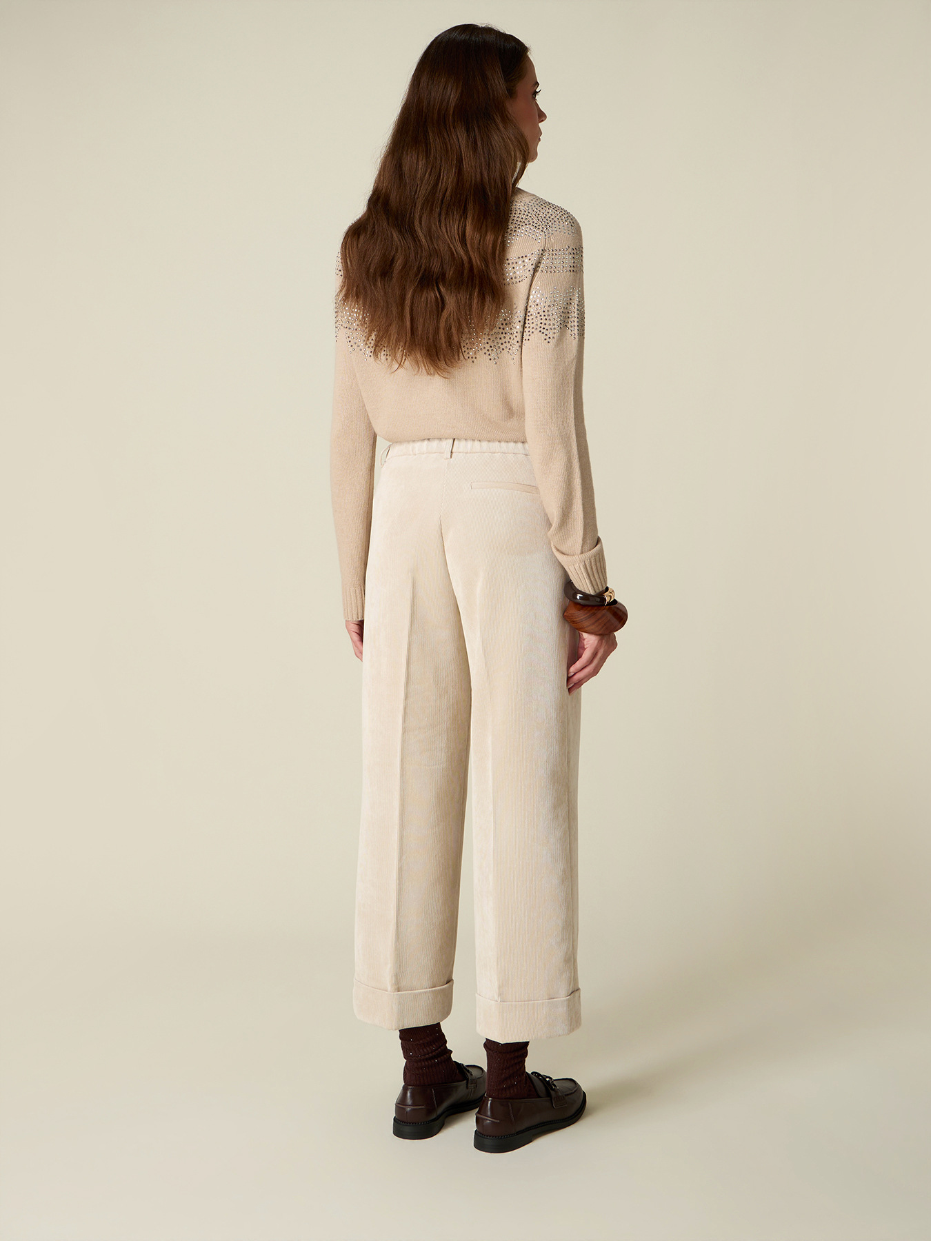 Cropped corduroy trousers image number 1