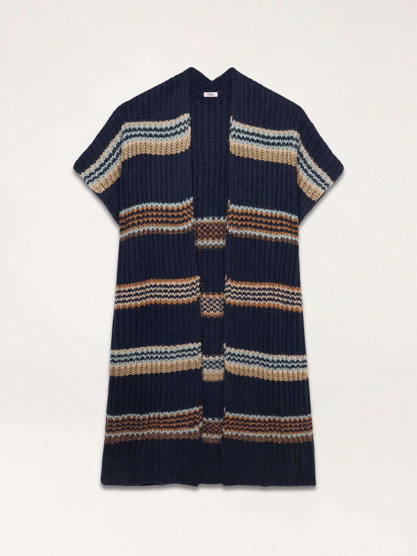 Maxi gilet in maglia misto lana image number 4