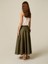 A-line poplin skirt with knot image number 1