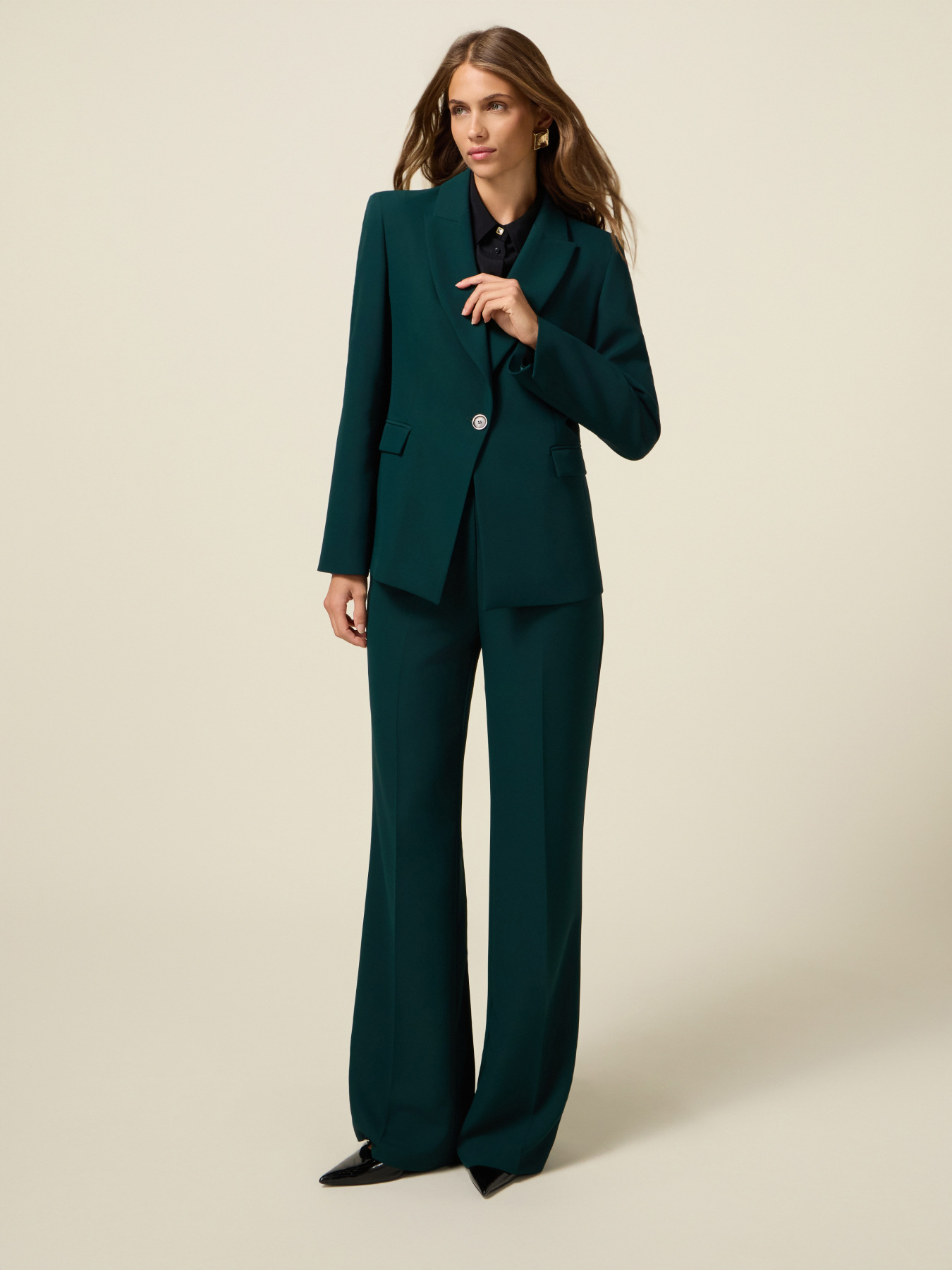 Blazer in tessuto cr&ecirc;pe image number 4