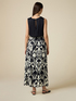 Long dress with patterned skirt image number 1