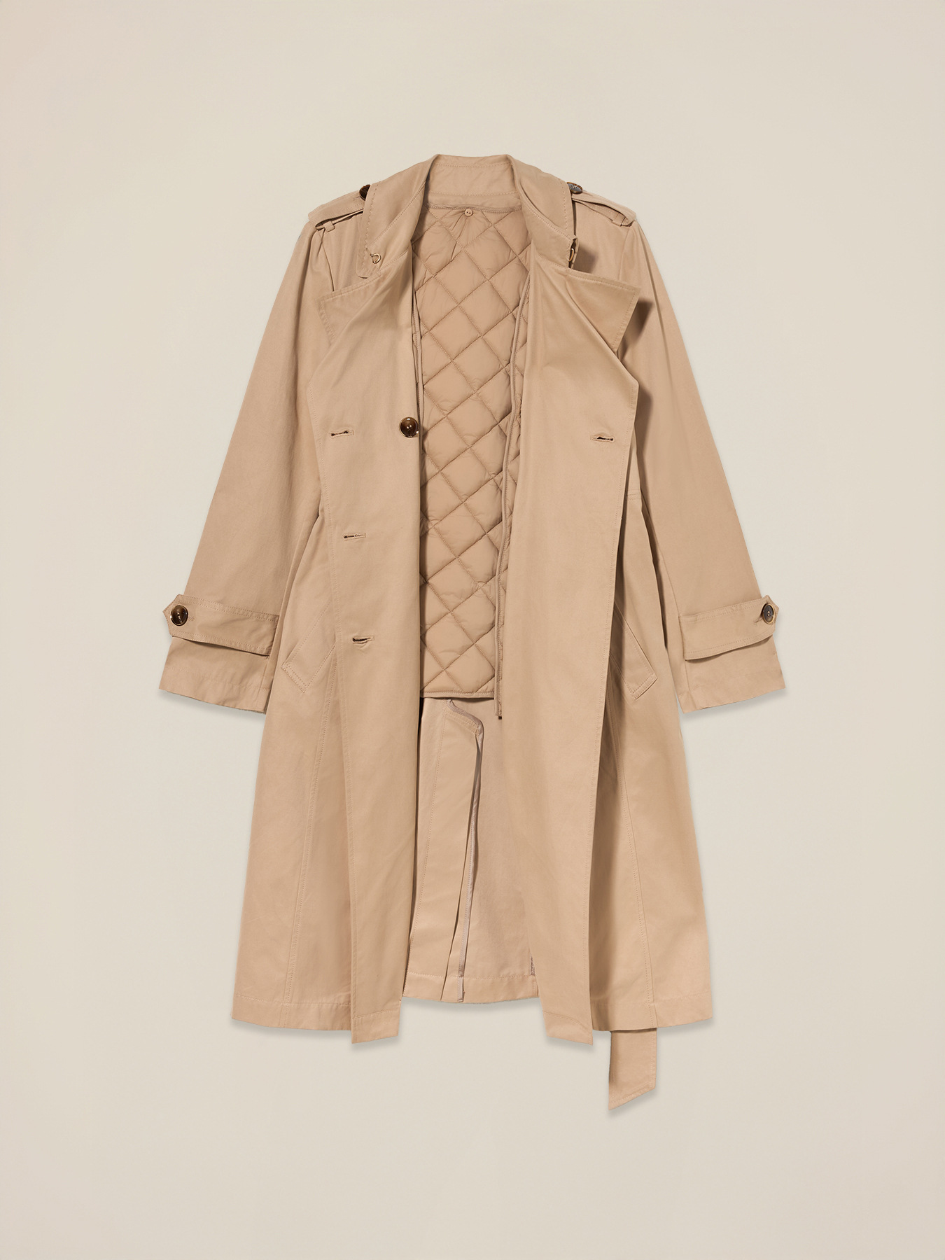 Doppelreihiger Trenchcoat aus Baumwollmischung image number 4