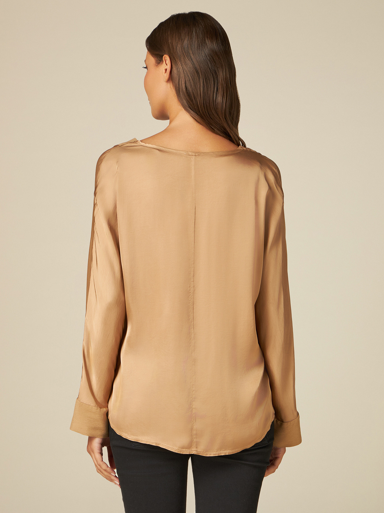 Langarmbluse aus Viskosesatin image number 1