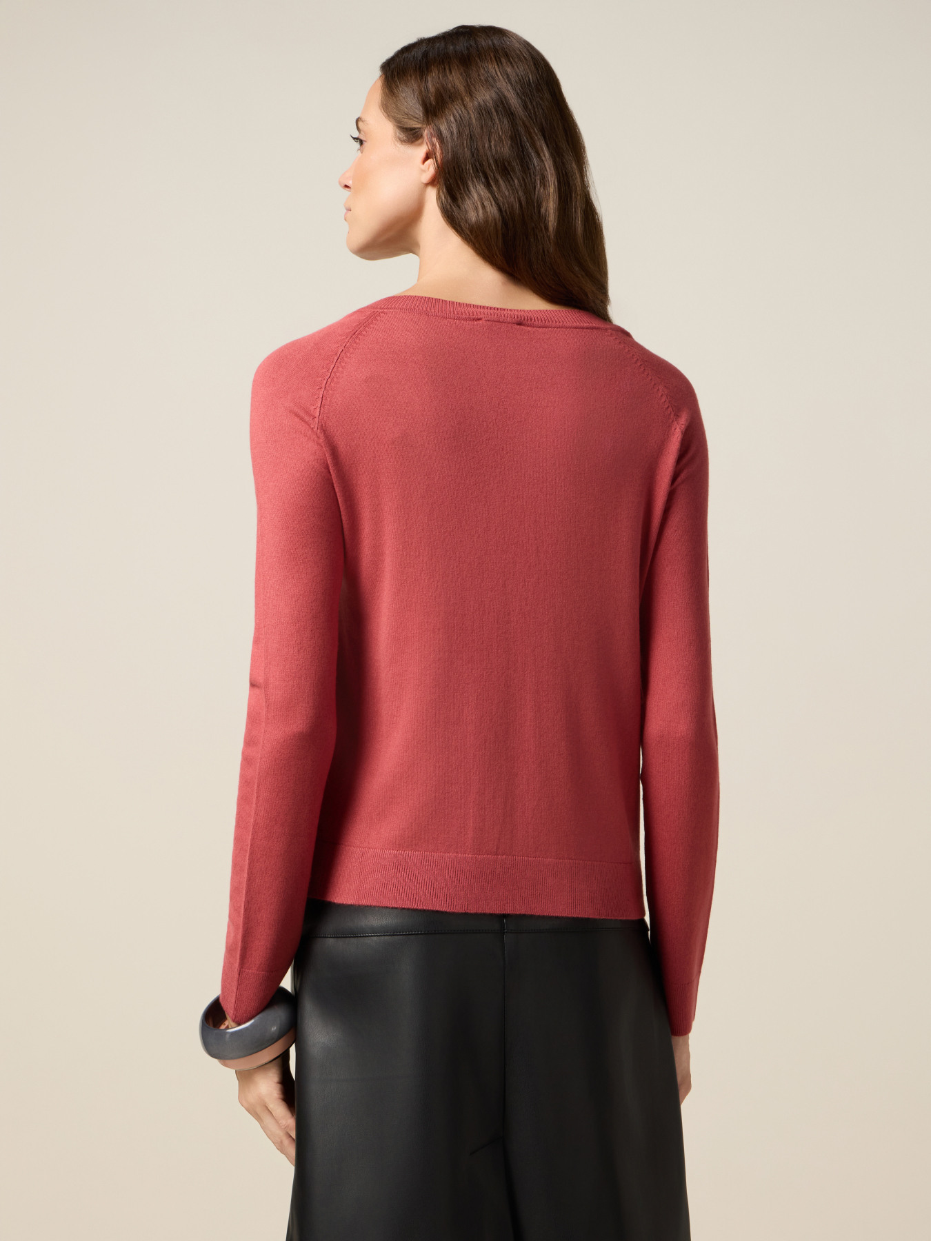 Mixed viscose sweater with decorative buttons image number 1
