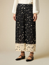 Patterned cropped pleated trousers image number 3