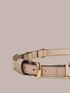 Cinturón bicolor con trabillas de metal image number 2