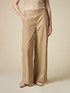 Wide leg crinkled fabric trousers image number 3