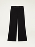 Pantalon large avec profils en satin image number 4
