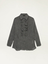 Camicia stropicciata in garza misto lana image number 4
