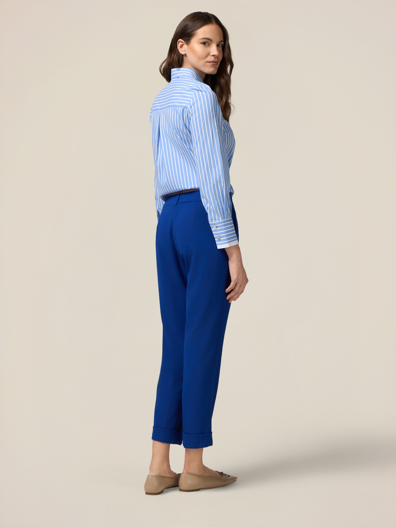 Pantalon regular en tissu scuba cr&ecirc;pe image number 1