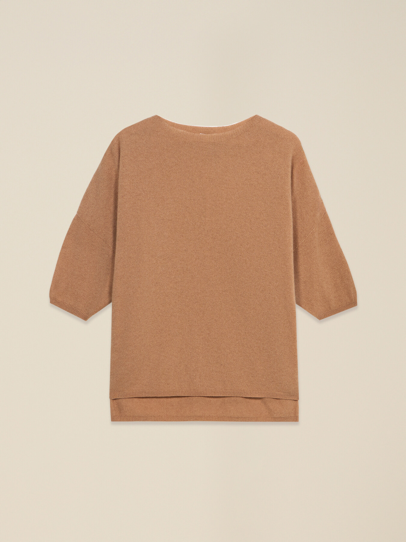 Maglia in puro cashmere con scollo a barchetta image number 3
