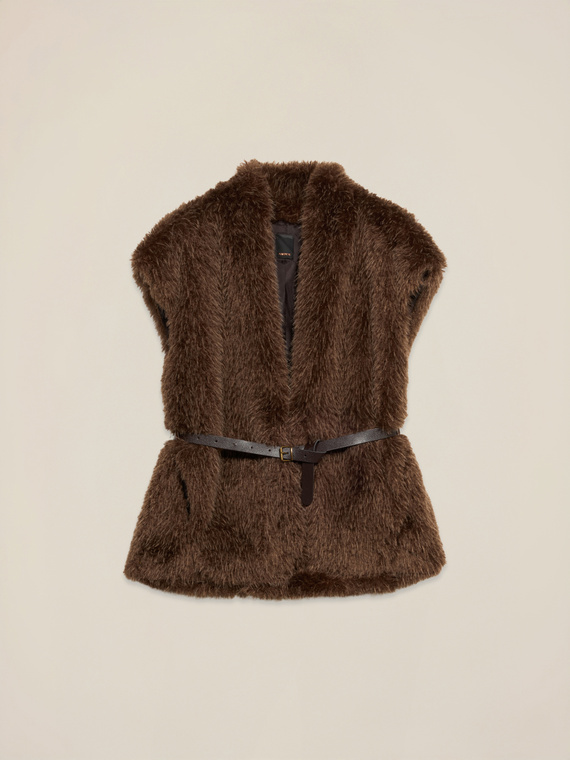 Cape en tissu souple avec ceinture