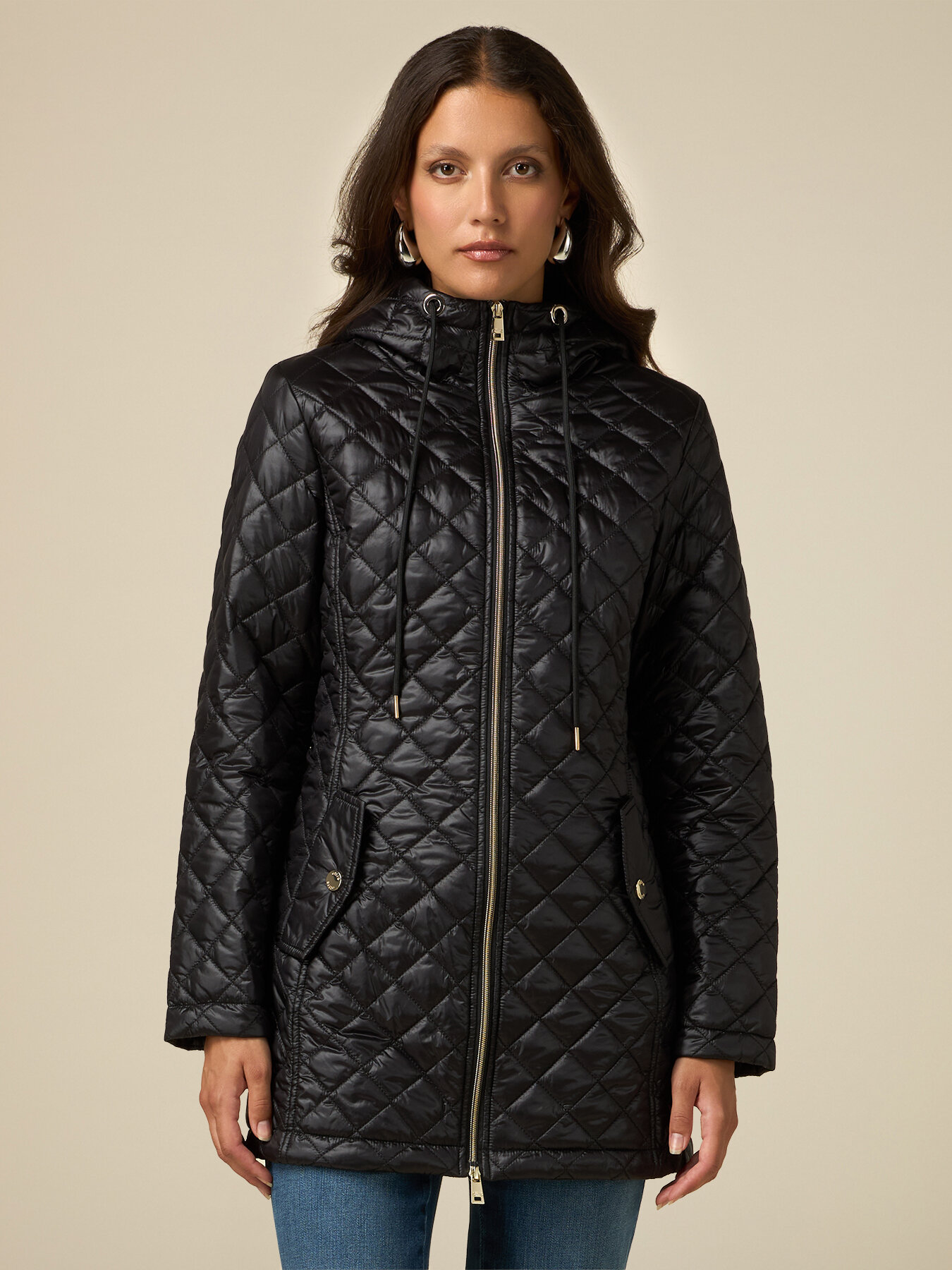 Lightweight-Daunenjacke, Midi-L&auml;nge image number 0