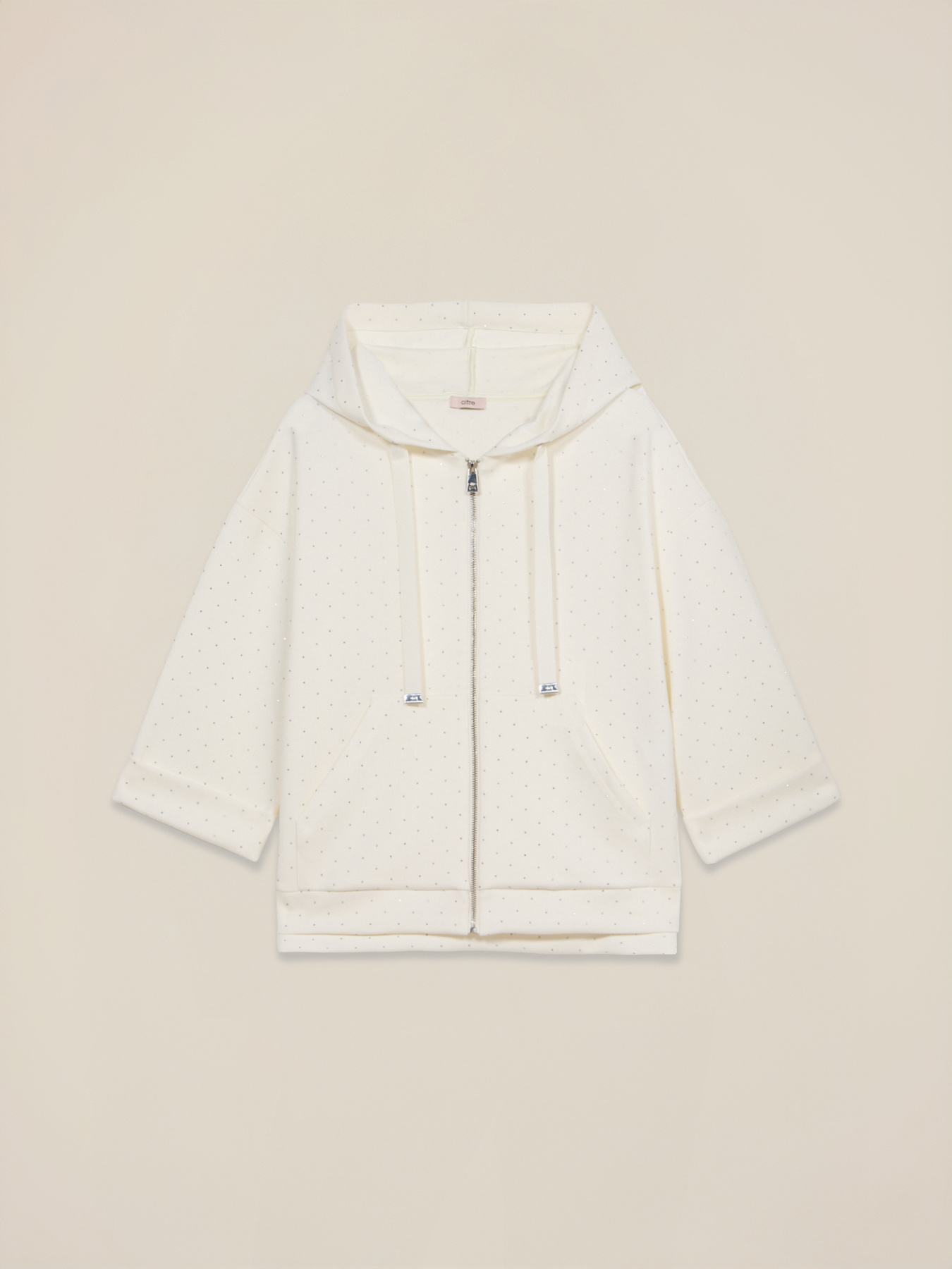 Felpa aperta con micro borchie image number 4