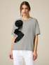 Striped T-shirt with ruching image number 0
