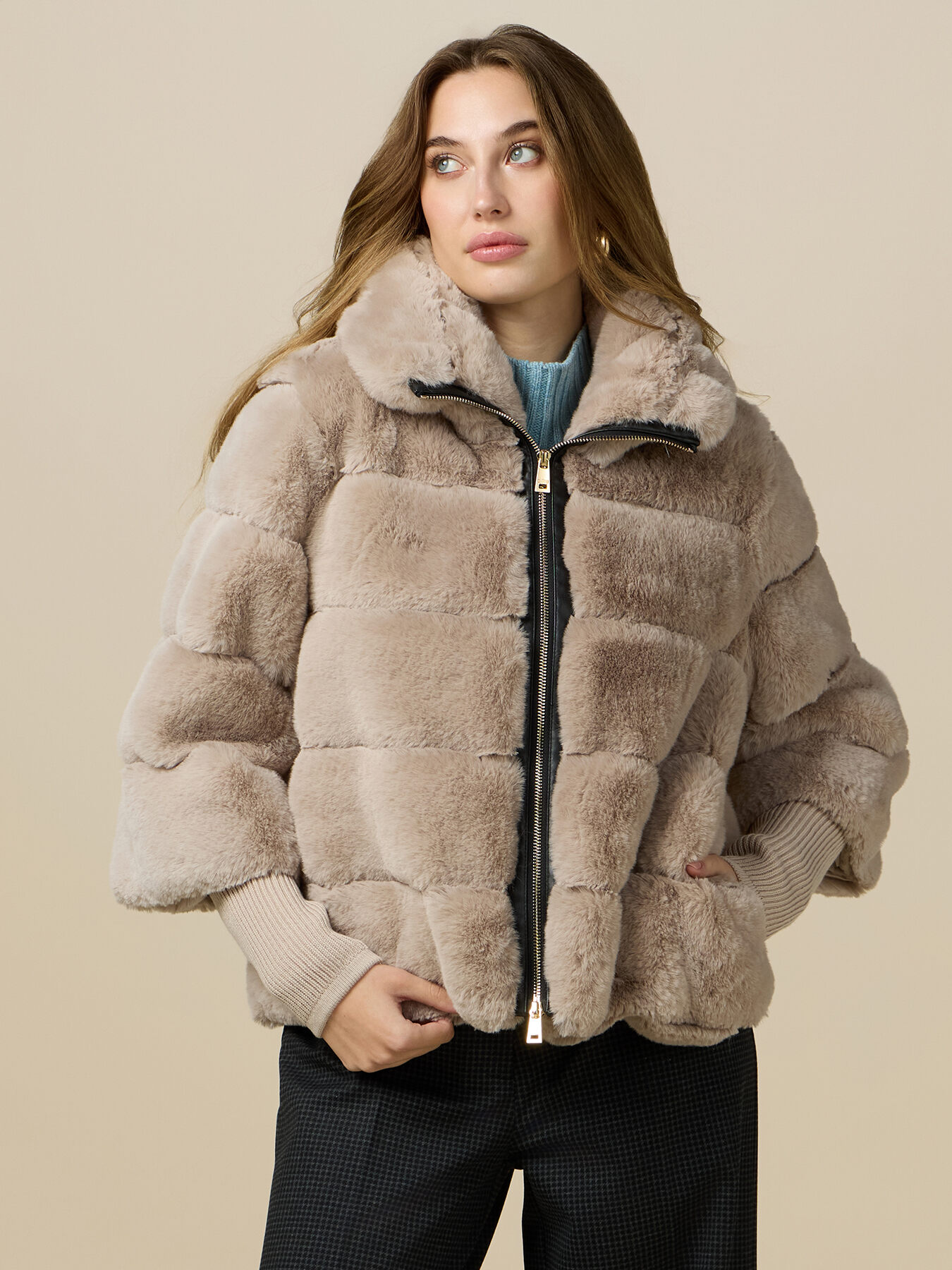 Teddyb&auml;r-Jacke mit Strickb&uuml;ndchen image number 0