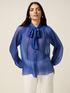 Blusa de voile mezcla de seda image number 0