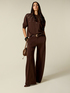 Palazzo pants in scuba fabric image number 0