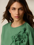 T-shirt with floral appliqu&eacute;s image number 2