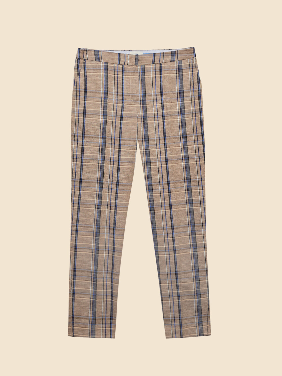 Chequered stovepipe trousers - Oltre.com - GB