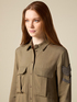 tencel blend shirt with large pockets and emblem image number 2