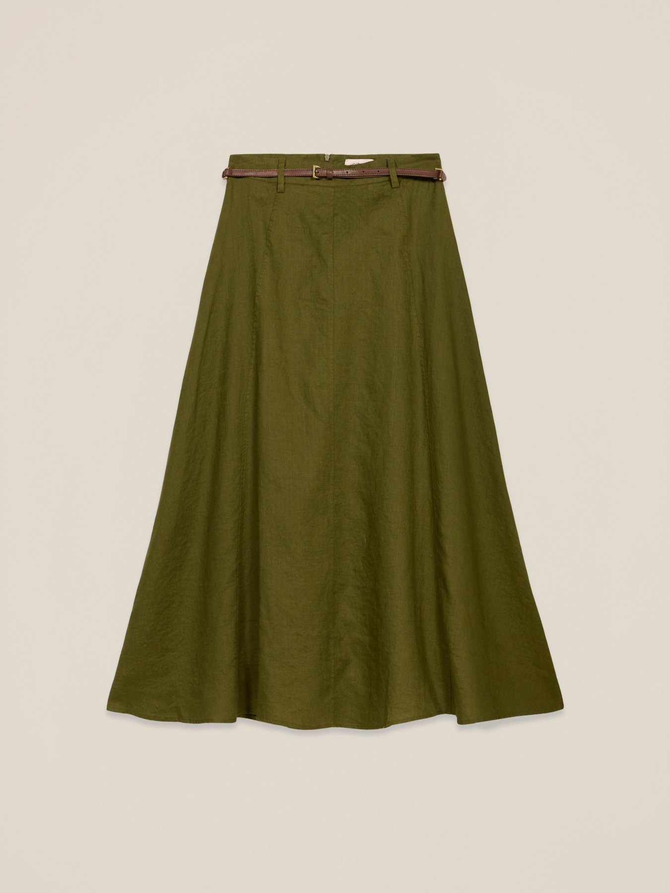 Ausgestellter Rock aus Leinen image number 4