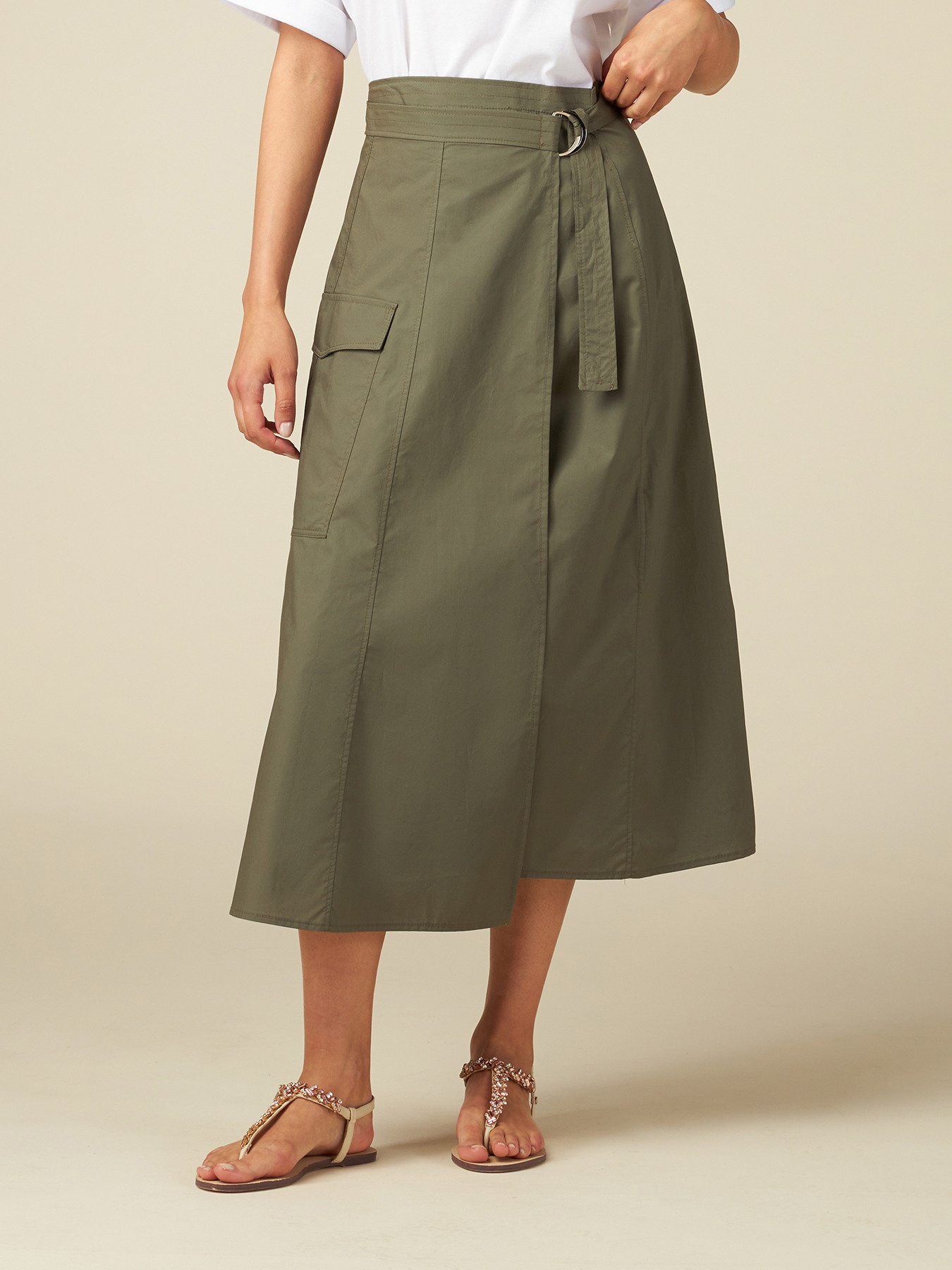 Gonna cargo midi a portafoglio image number 3