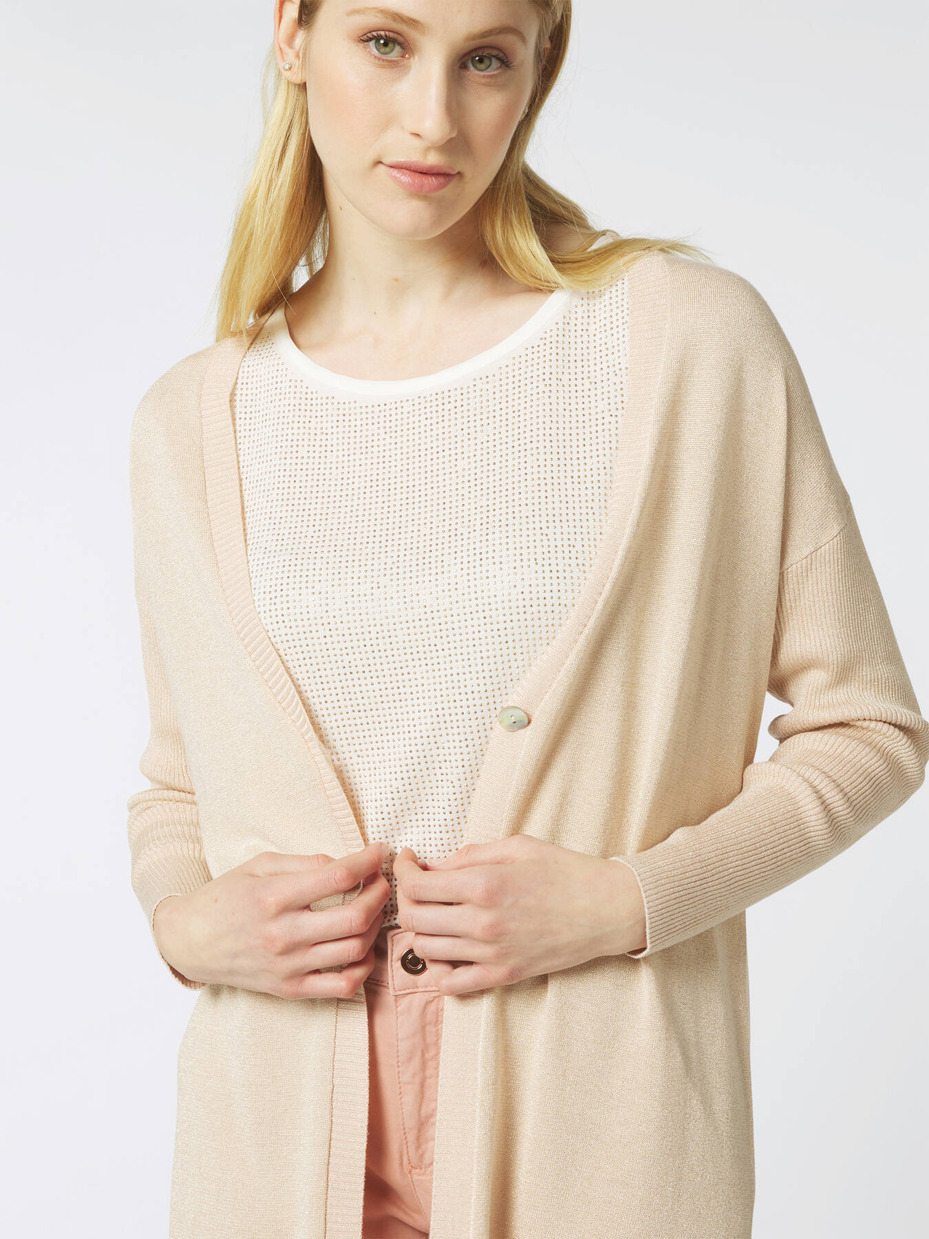 Cardigan lungo lurex image number 2