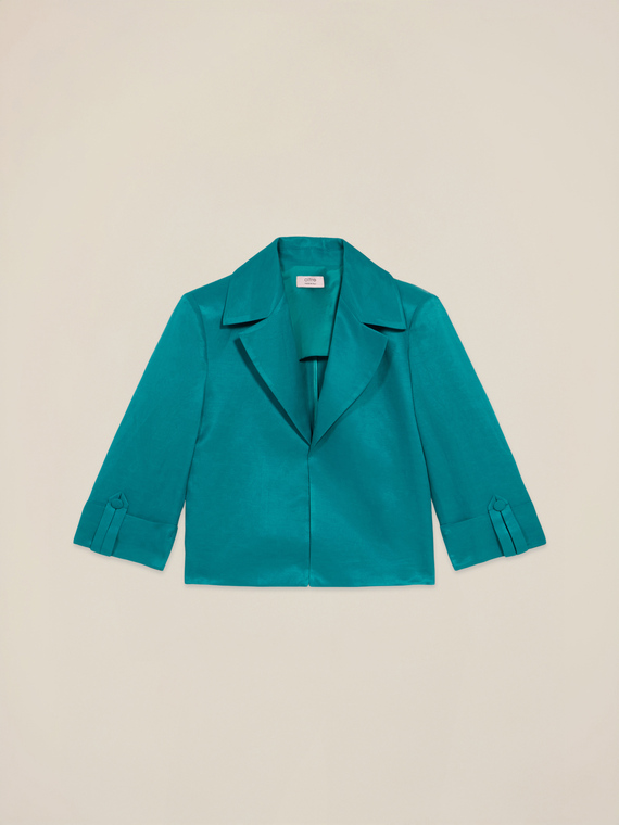 Strukturierte Jacke aus Leinenmischung