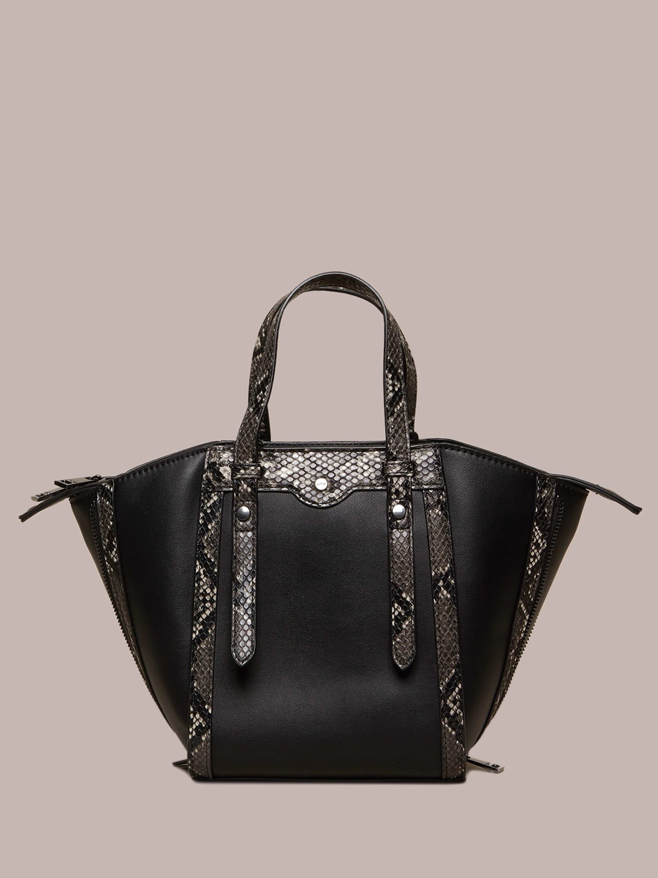 Midi bolso shopper de piel sint&eacute;tica image number 1