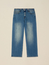 Jean large avec strass image number 4