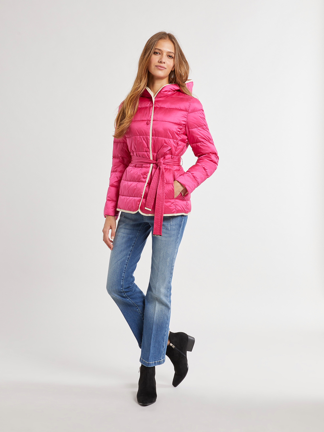 Lightweight down jacket with contrasting lining image number 1