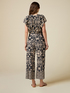 Pantalones wide leg cropped estampado image number 1