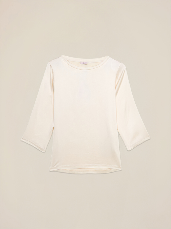 Blusa in raso di viscosa stretch