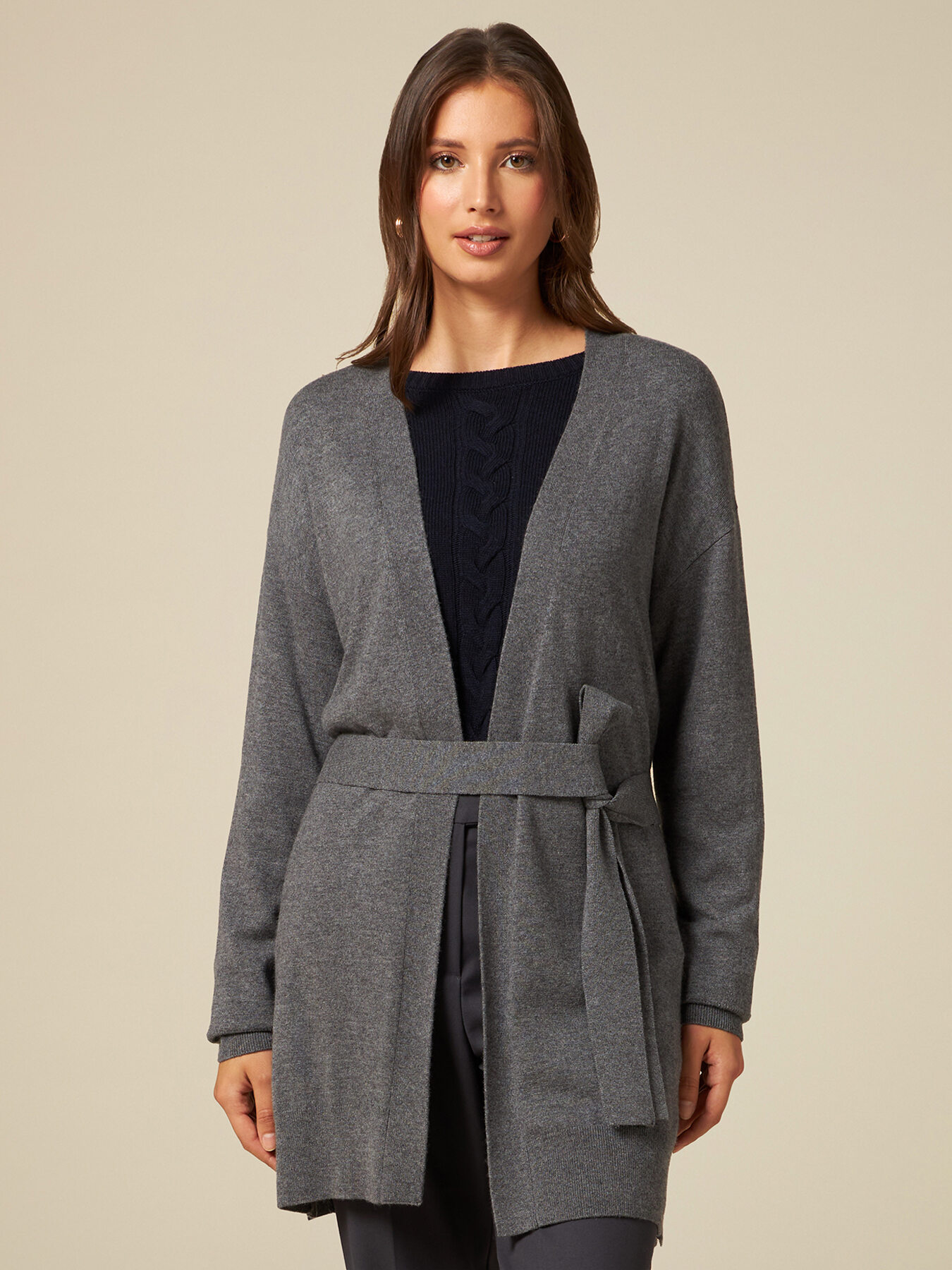 Cardigan lungo misto cashmere image number 0