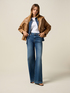 Jeans palazzo avec cristaux image number 0
