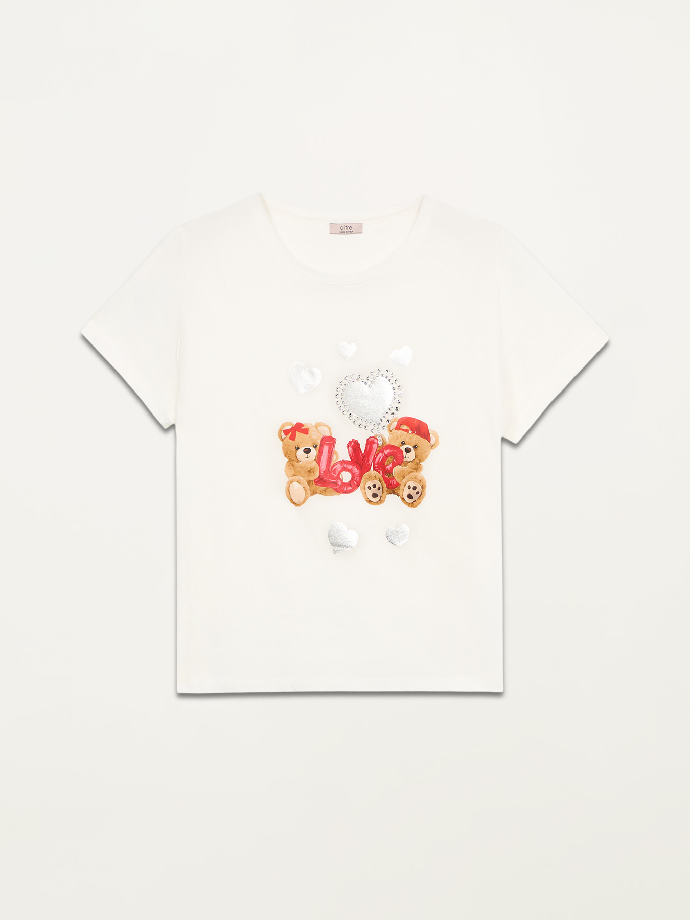 T-Shirt mit Druck und Applikationen image number 3