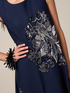 Vestito ad A in cotone con paillettes image number 2