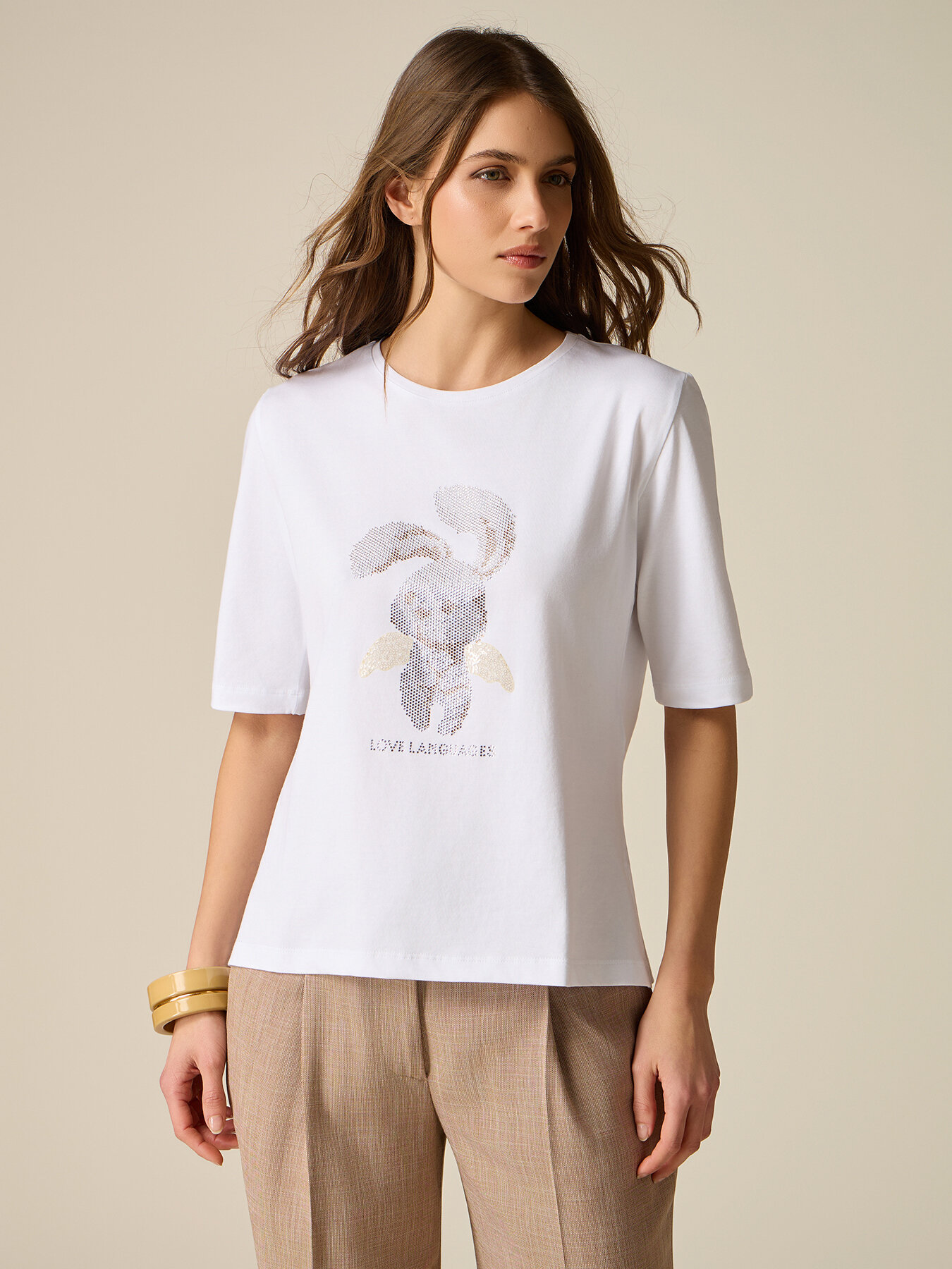 Jersey T-shirt with appliqu&eacute;s image number 0