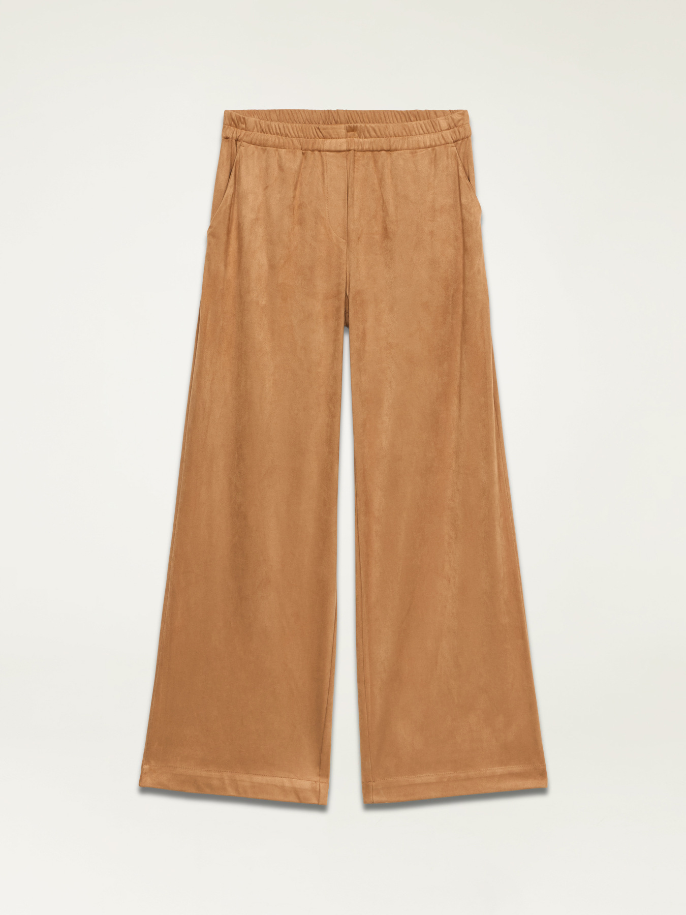 Pantalon palazzo effet daim image number 0