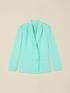 Double-breasted blazer with covered buttons image number 3