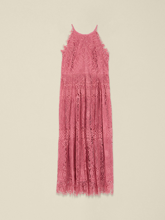 Flare midi lace dress