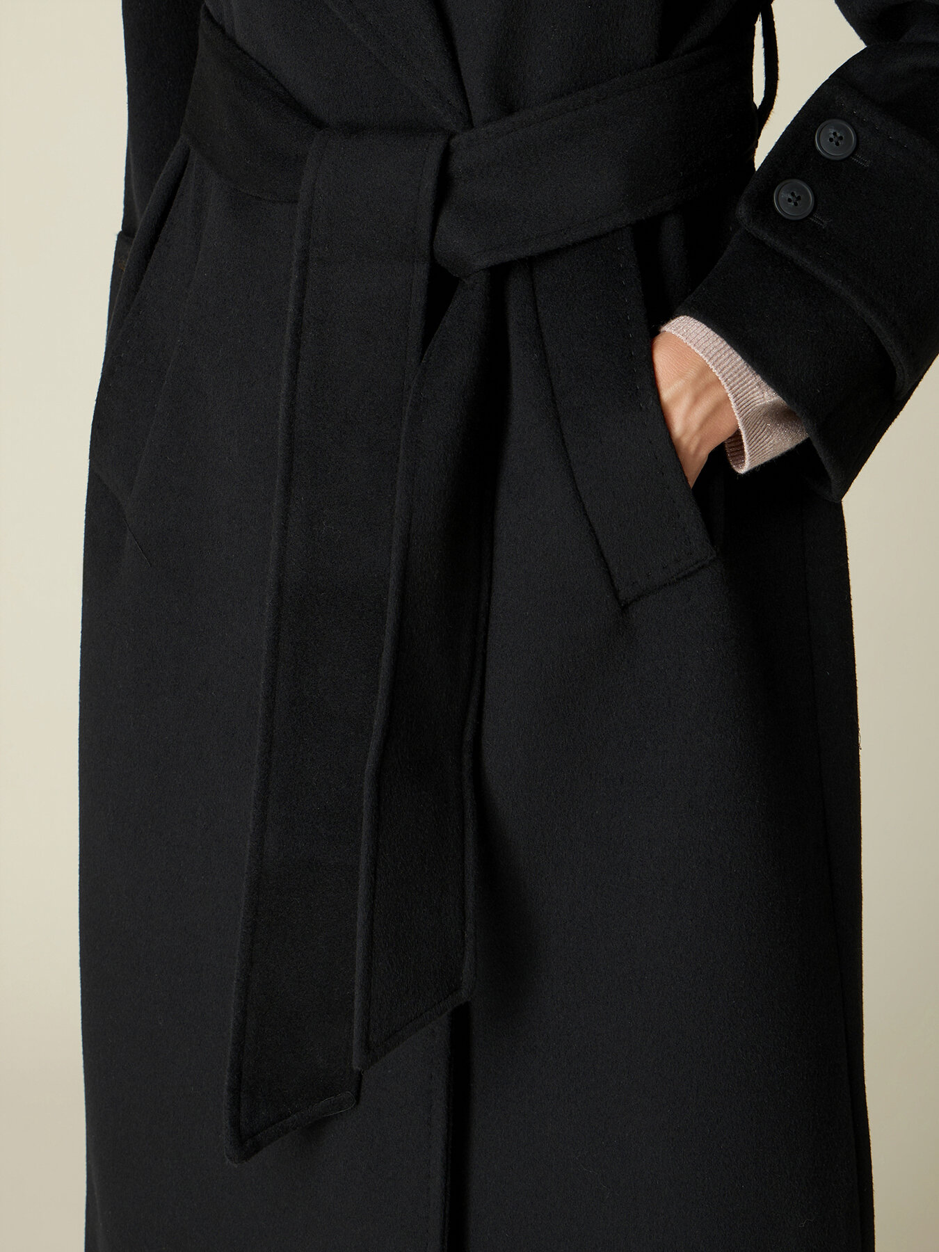 Manteau crois&eacute; en m&eacute;lange de laine image number 2