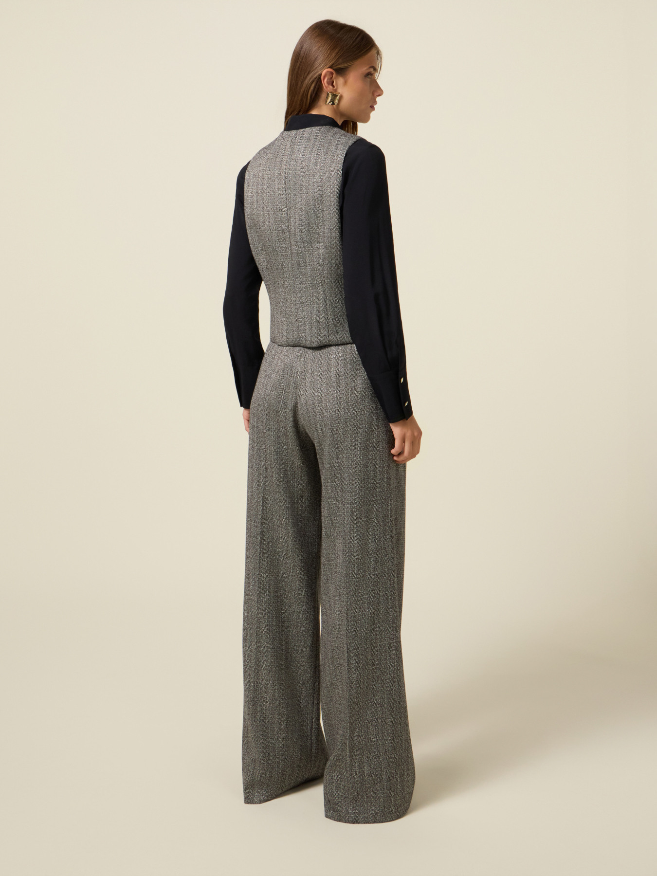 Pinstriped flannel waistcoat image number 2