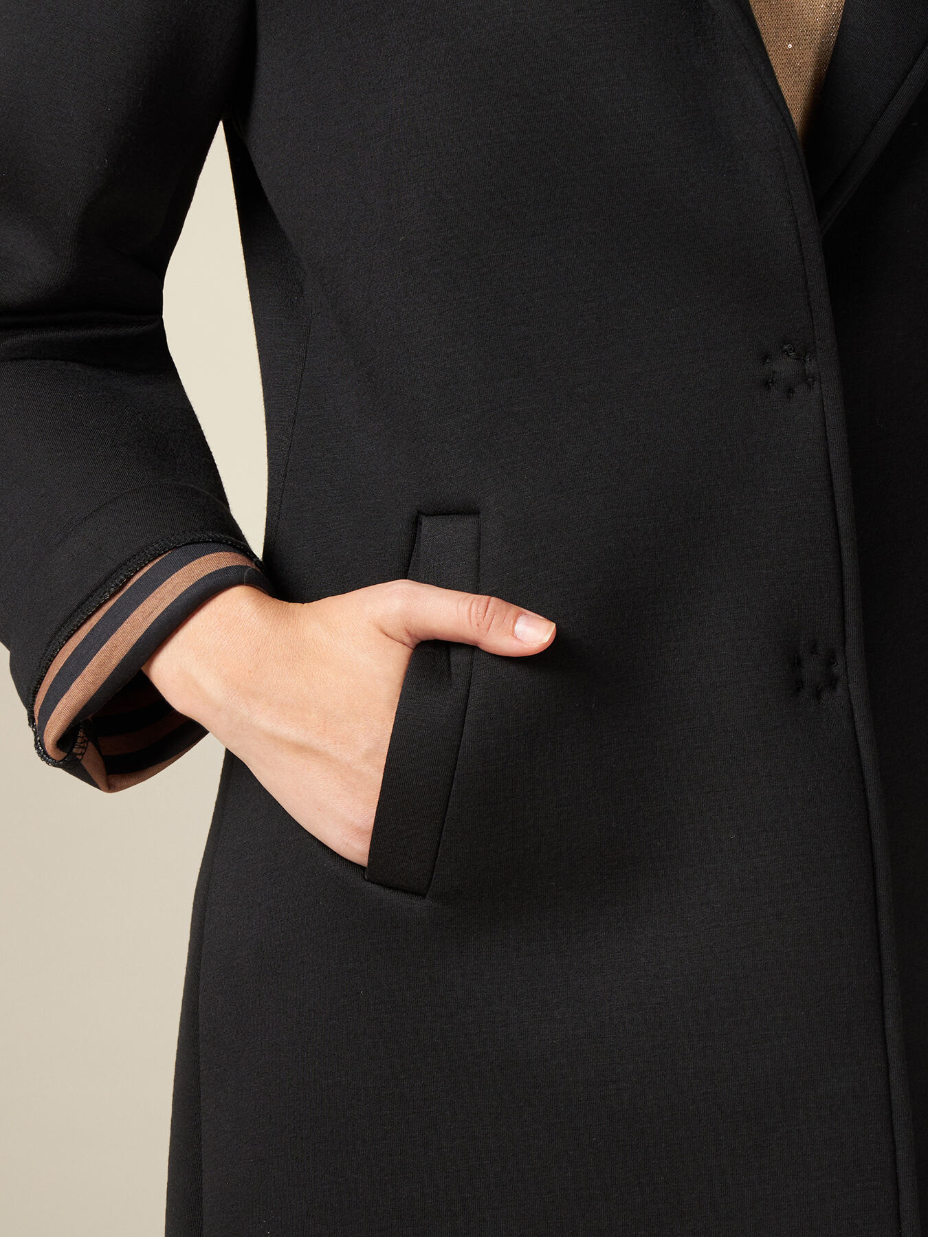 Cappotto in tessuto scuba image number 2