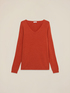 Pull en m&eacute;lange de viscose avec col en V image number 3